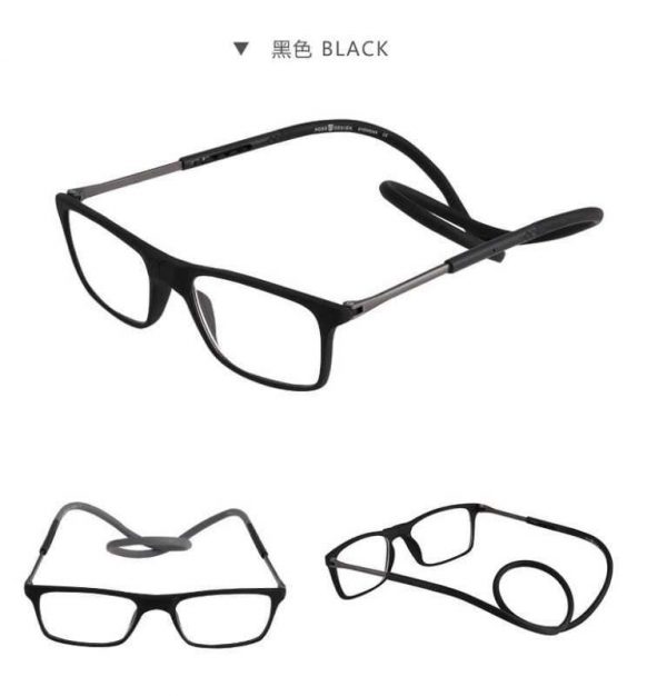 black reading magnetic reading glasses