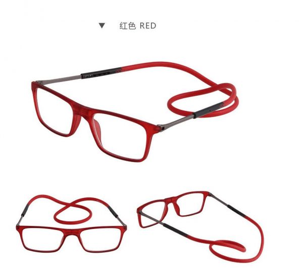 large eye red reading glasses
